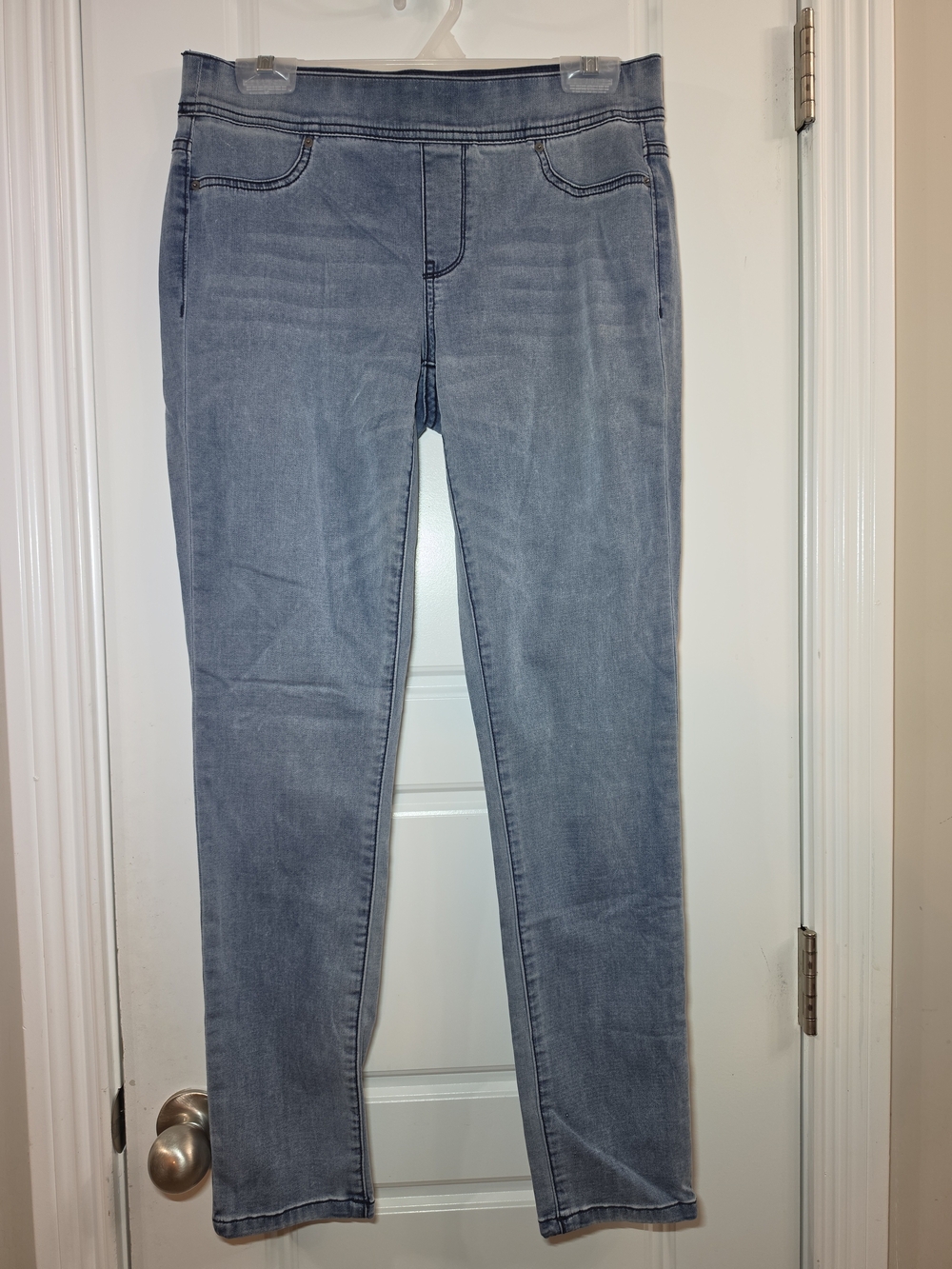 Calvinklein Pull On Skinny Jeans Women's Stretch Faded Blue Size W29 Legging